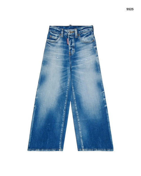 Jeans in denim blu per bambina