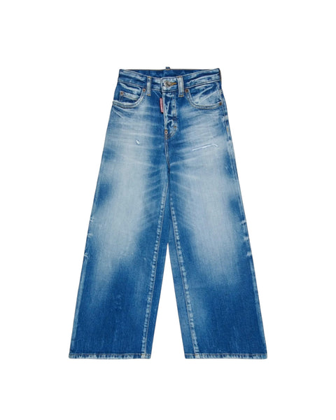Jeans in denim blu per bambina