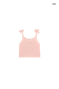 Top in maglia rosa per neonata