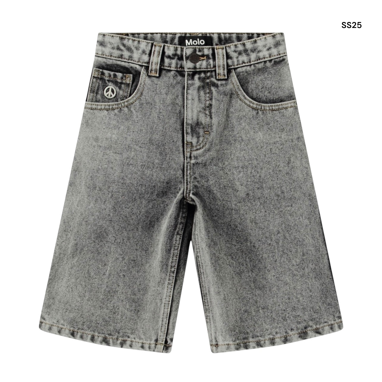 Bermuda in denim grigio per bambino