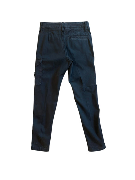 Pantalone cargo nero con logo per bambino