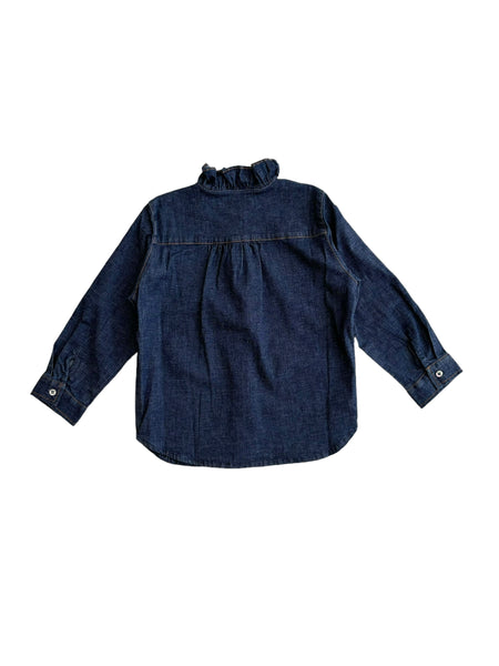 Camicia in denim elasticizzato per bambina