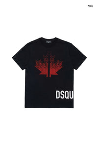 T-shirt nera con logo per bambini