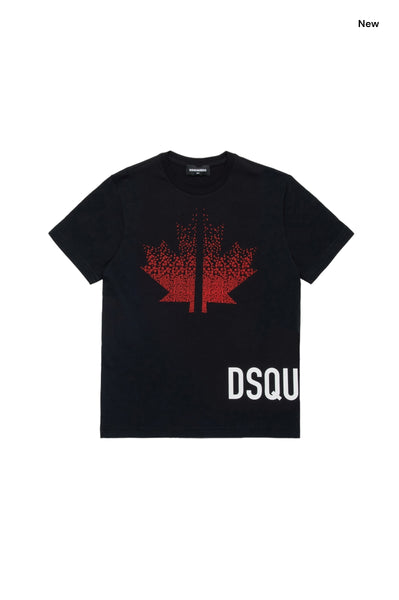 T-shirt nera con logo per bambini