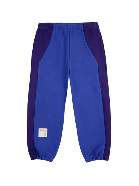 Pantalone in felpa color block per neonati e bambini