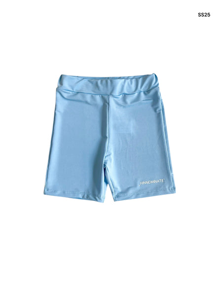 Ciclista azzurro polvere con logo per bambina