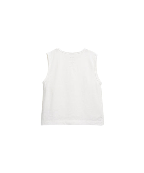 T-shirt smanicata panna per bambini