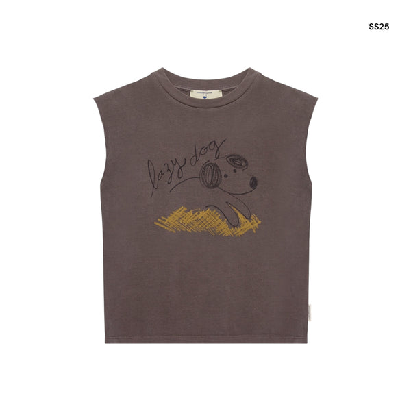 T-shirt marrone con stampa per neonati e bambini
