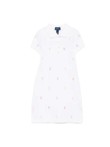 Abito polo bianco per bambina