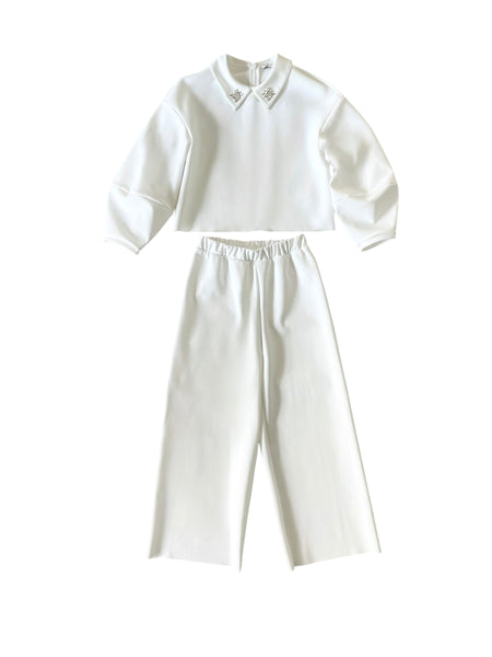 Completo bianco per bambina