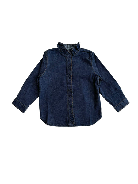 Camicia in denim elasticizzato per bambina