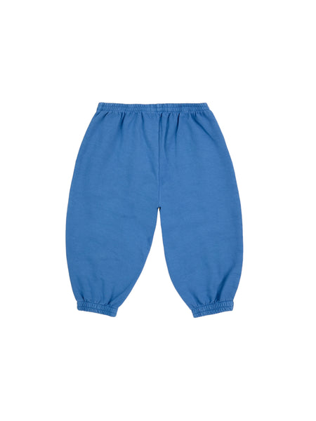 Pantalone in felpa blu con logo per neonato