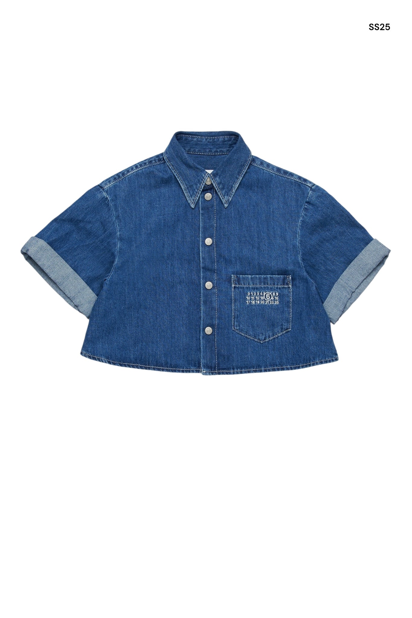 Camicia in denim con logo per bambina