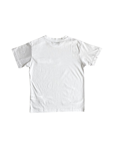 T-shirt bianca con dettaglio gesso per bambino