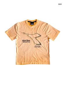 T-shirt arancione chiaro sfumato con logo per bambino