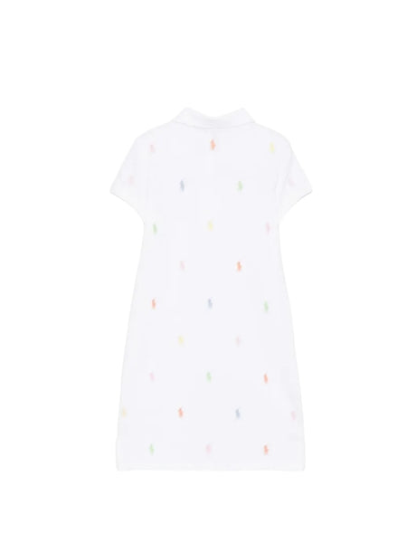 Abito polo bianco per bambina