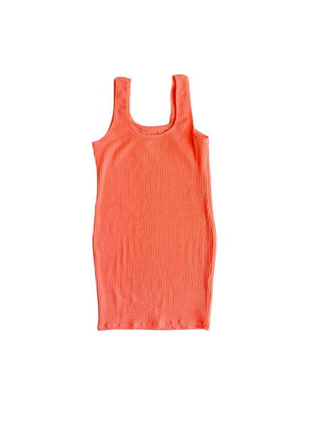 Abito corallo fluo per bambina