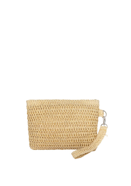 Pochette beige con logo per bambina