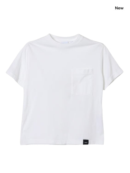 T-shirt bianca con taschino per bambino