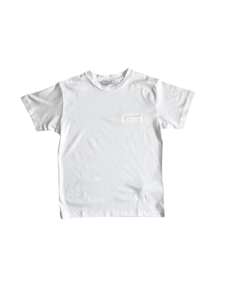 T-shirt bianca con dettaglio gesso per bambino