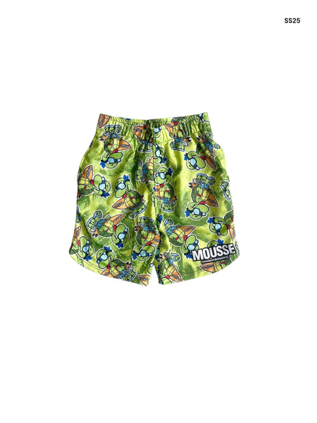 Short multicolor con stampa all over per neonato e bambino
