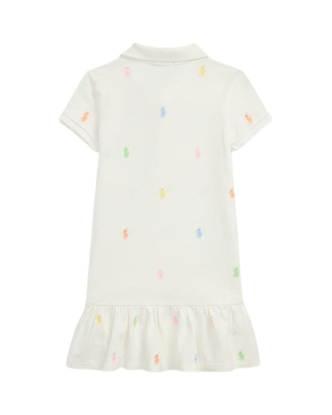 Abito polo bianco per neonata e bambina