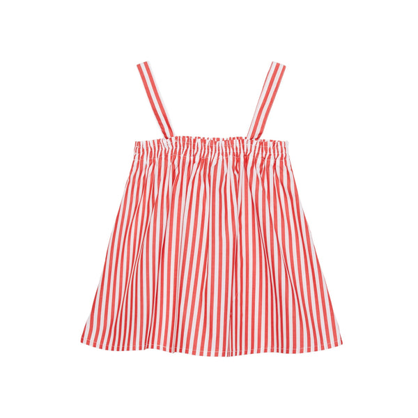 Top a righe rosse per neonata e bambina