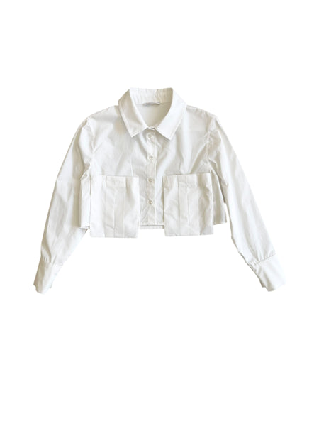 Camicia cropped fiordilatte per bambina