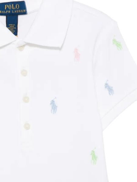 Abito polo bianco per bambina