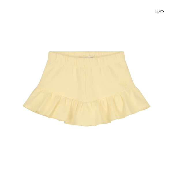 Short giallo con volant per bambina