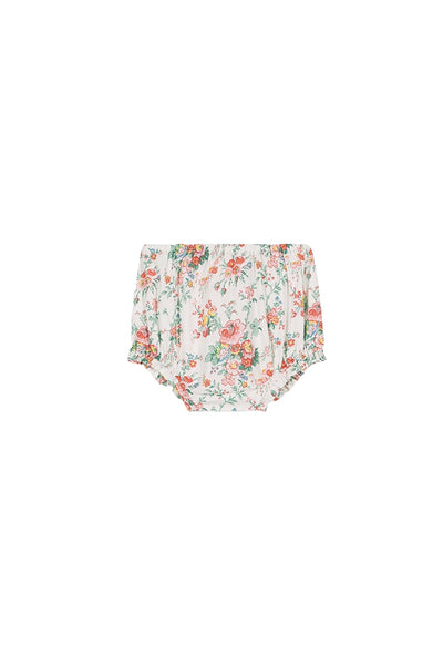 Culotte con stampa fiori all over per neonata