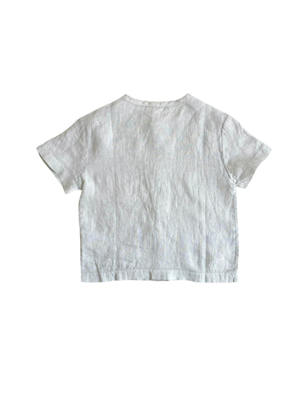 Camicia in lino grigio chiaro per bambino