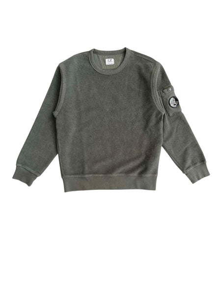 Felpa verde con logo per bambino