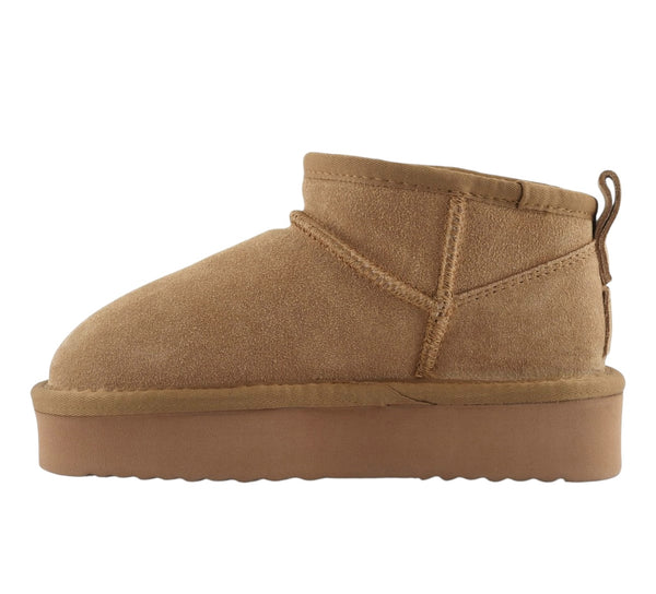 Stivale basso tan con suola platform per bambini