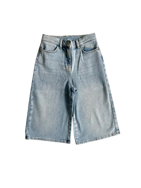 Bermuda in denim chiaro per bambina