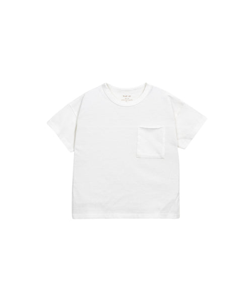 T-shirt panna con taschino per bambino
