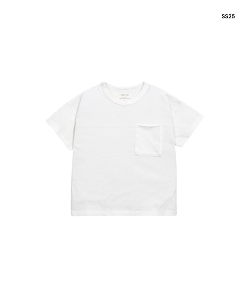 T-shirt panna con taschino per bambino