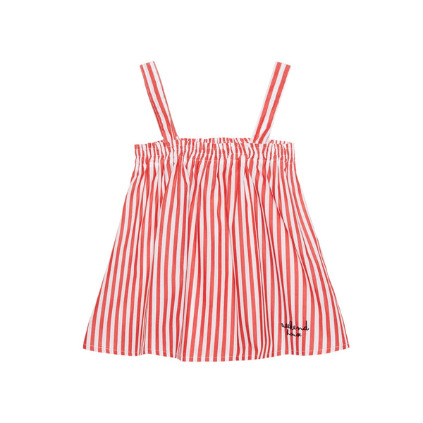 Top a righe rosse per neonata e bambina
