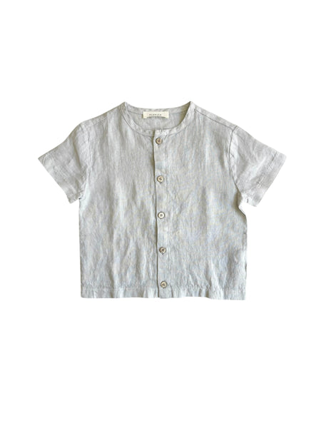 Camicia in lino grigio chiaro per bambino