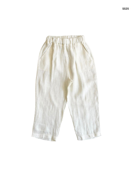 Pantalone in lino avorio per bambino