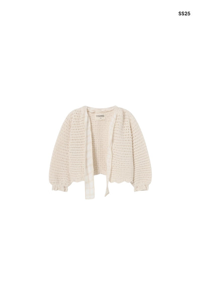 Cardigan panna per neonata