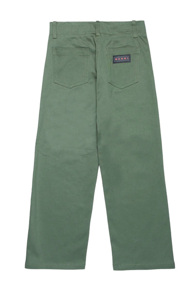 Pantalone palazzo verde fumo per bambini