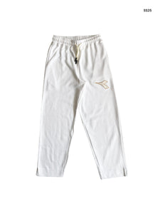 Pantalone in felpa bianco con logo per bambina