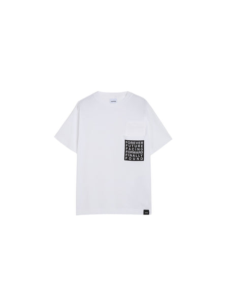 T-shirt bianca con taschino per bambino