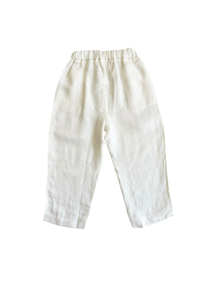 Pantalone in lino avorio per bambino