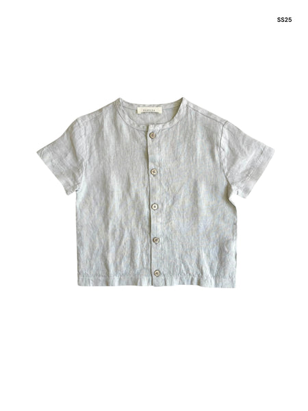 Camicia in lino grigio chiaro per bambino