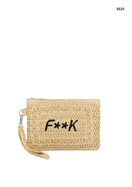 Pochette beige con logo per bambina