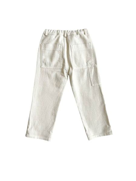 Jeans in denim panna per neonato e bambino