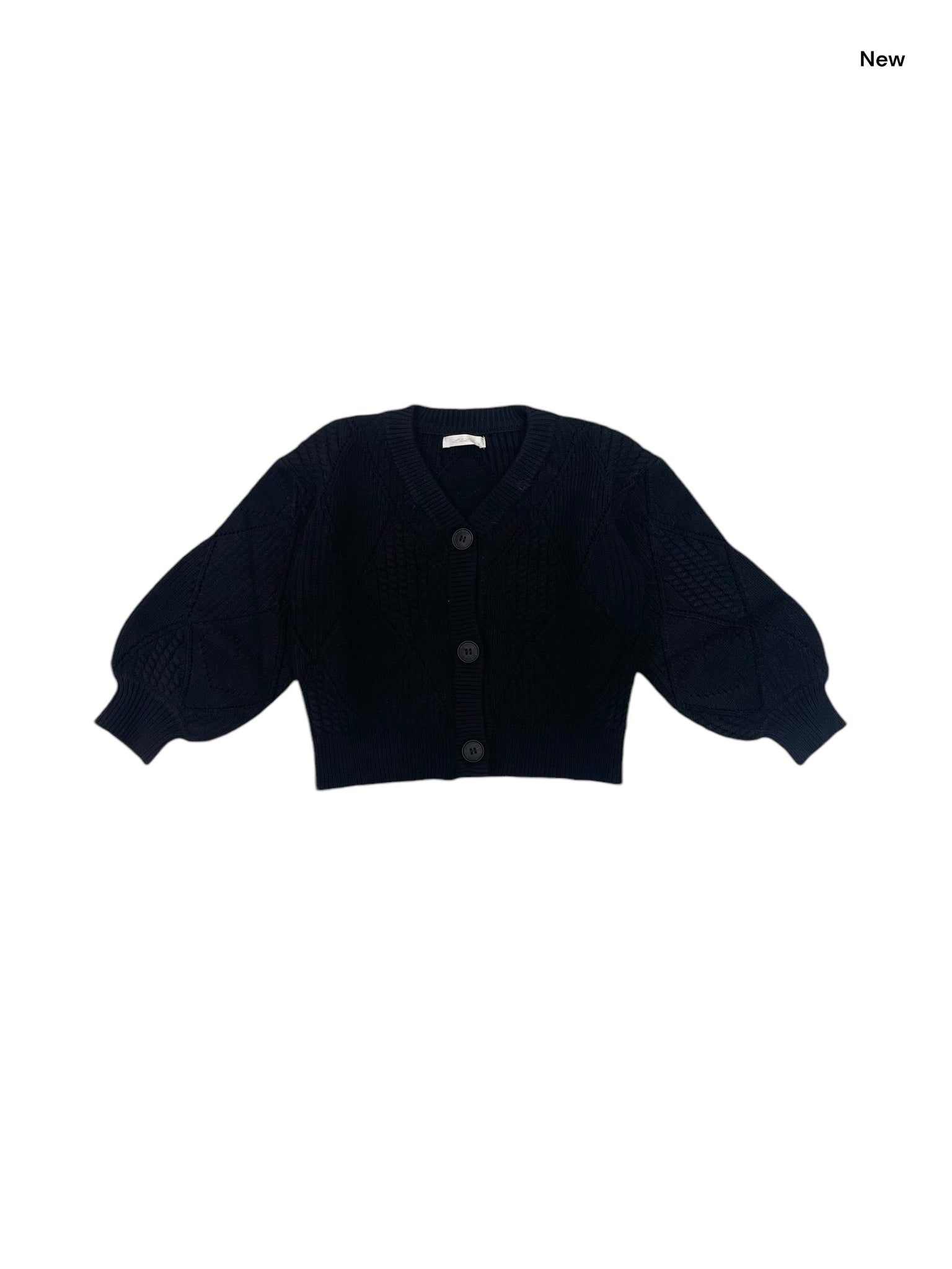 Cardigan in maglia nero per bambina