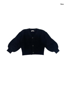 Cardigan in maglia nero per bambina